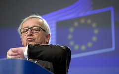 EU-Ratsprsident Jean-Claude Juncker wei, was die Stunde geschlagen hat.
