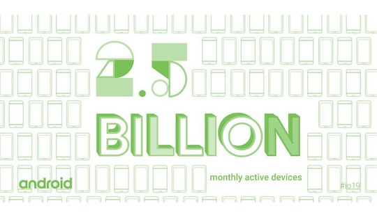 Android ist auf 2,5 Milliarden Smartphones heimisch