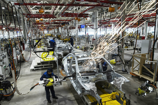 Einblick in die Mercedes-Benz Automobil-Produktion. Knftig mit 5G-Untersttzung von o2?