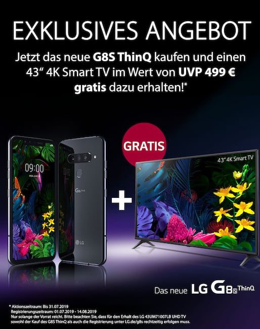 LG G8s und Gratis-TV