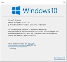 Mit dem Juli-Patch-Update steigt die Windows-Version 1903 auf Build 18362.239.