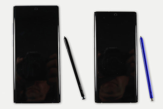 Samsung Galaxy Note 10(+) und Galaxy Note 10(r.)