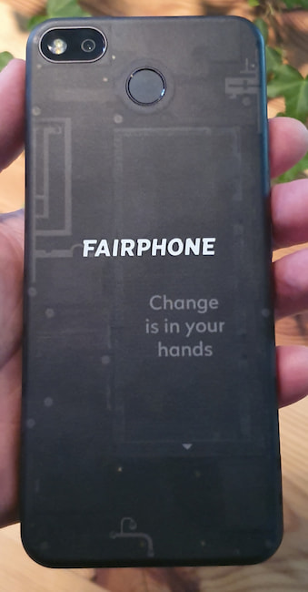 Rckseite des Fairphone 3