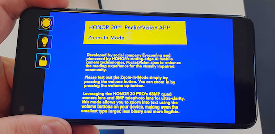 Farbnderungsoption der neuen Honor-20-Pro-App