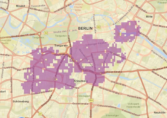 Telekom 5G Abdeckung in Berlin