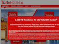 Auf der Startseite www.turkei-sim.de (mit "u") wird die Aktion beworben.