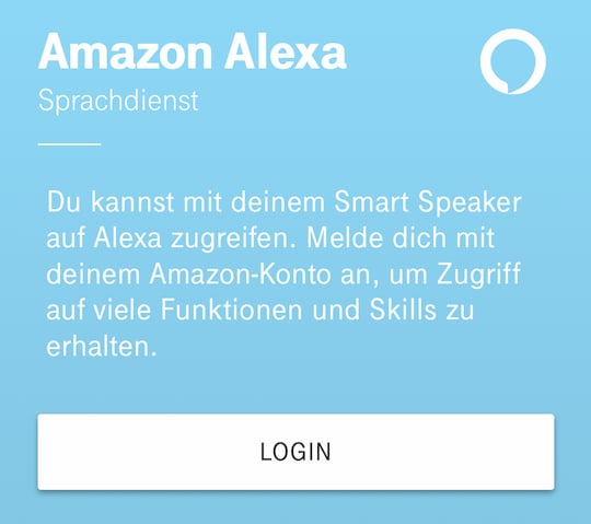 Amazon Alexa kann optional aktiviert werden