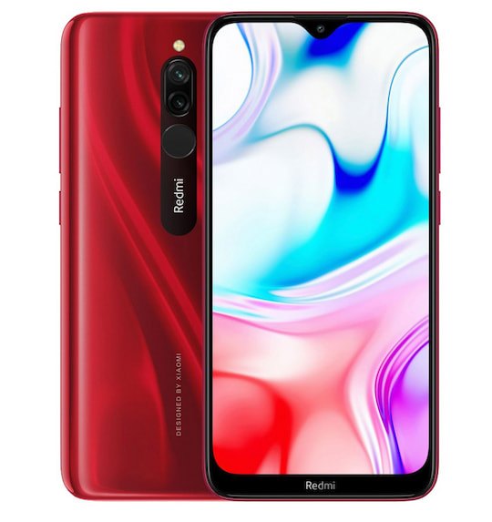 Das Xiaomi Remdi 8 in der Farbe Rot