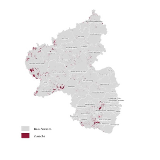 Verbesserung der LTE-Versorgung in Rheinland-Pfalz (dunkle Stellen)