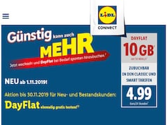 DayFlat-Aktion bei Lidl Connect