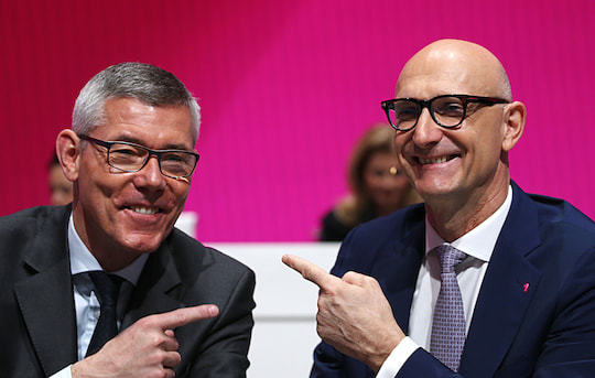 Telekom Finanzchef Christian Illek (links) und CEO Tim Httges (Rechts): Zweistellige Wachstumsraten, aber auch mehr Schulden