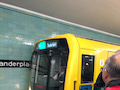 Fr die Journalisten wurde ein U-Bahn-Sonderzug "eingetaktet", um die Netzversorgung auf der U-Bahn-Linie 8 testen zu knnen.
