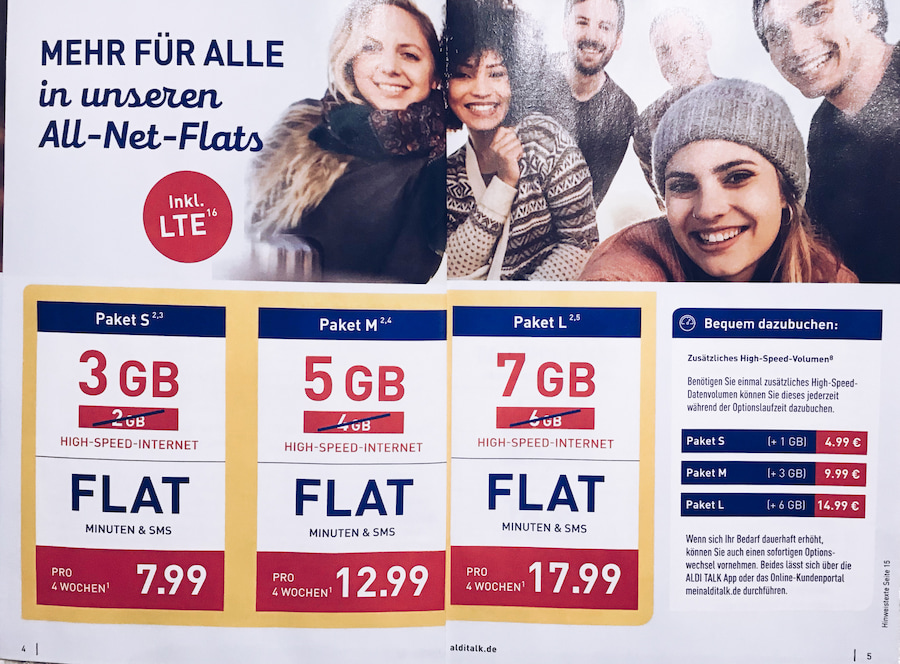 Aldi Talk erhöht Datenvolumen in den Tarifoptionen ...