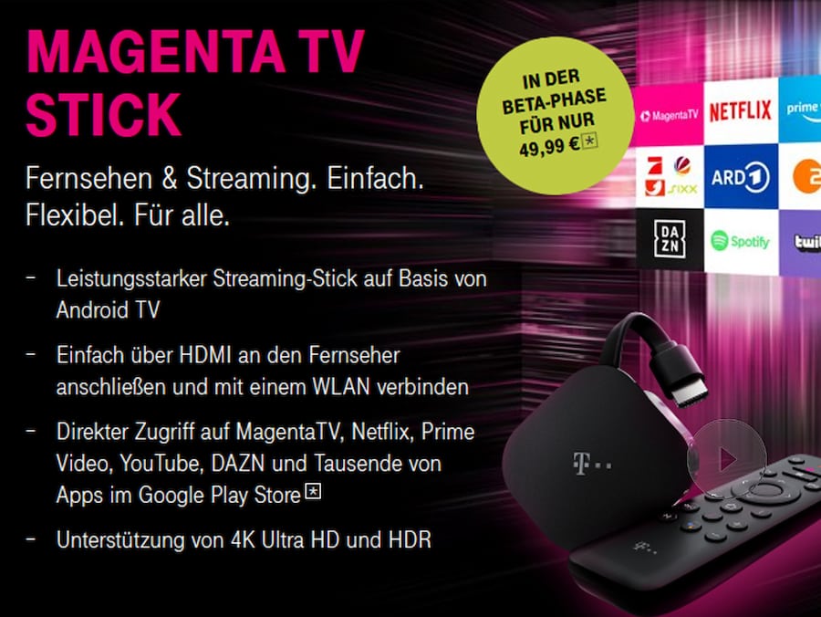Telekom: MagentaTV Stick ab sofort verfügbar - teltarif.de News