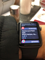 Wird ber Apple Pay und die Apple Watch ein gekauft, erhlt die Uhr eine kurze Nachricht, das Handy scheinbar nicht. Die Information ist tief versteckt. 