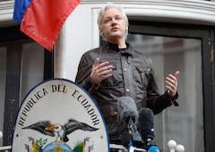 Julian Assange, Grnder von WikiLeaks, lebte lange in der Botschaft von Ecuador in London