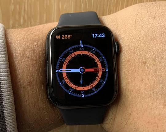 Die Kompass-App der neuen Apple Watch