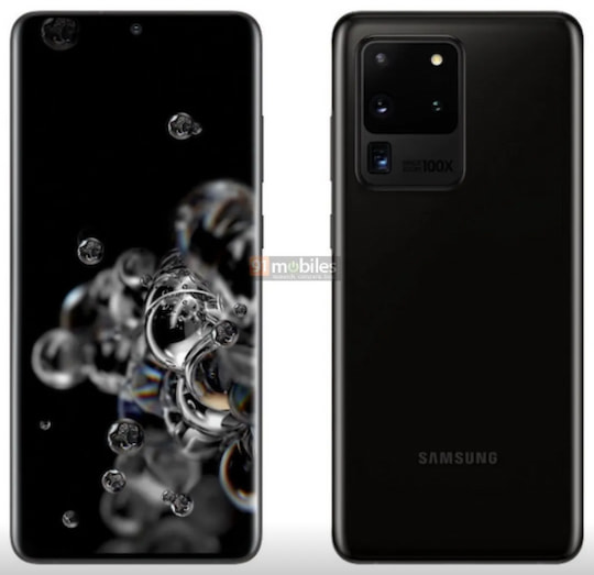 Das Samsung Galaxy S20 Ultra 5G mit flachem Display-Design