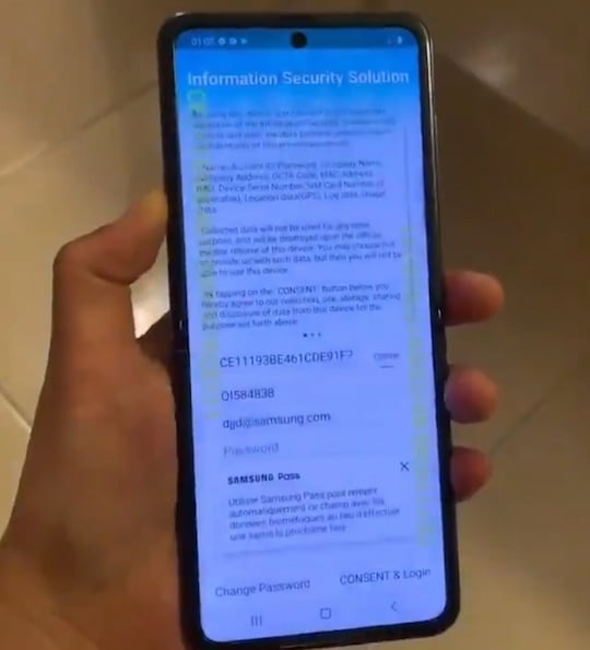 Sicherheitsinformationen des Galaxy Z Flip