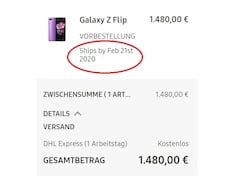 Ab morgen wieder lieferbar: Galaxy Z Flip