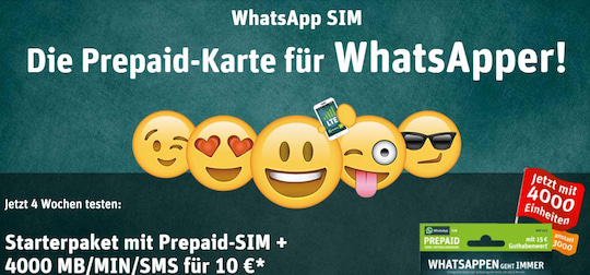 WhatsApp-SIM hat Optionen aufgestockt