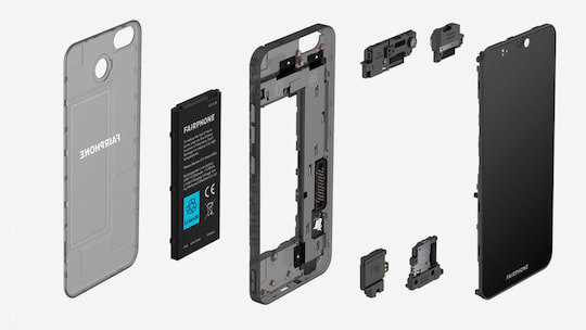 Das Fairphone 3 ist modular aufgebaut. Alle Einzelteile sind leicht zugnglich und knnen einfach ausgetauscht werden