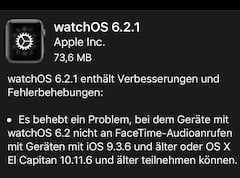 watchOS 6.2.1 ist da