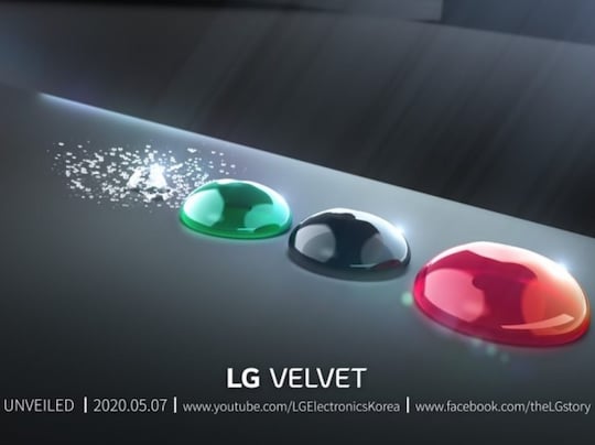 Angedeutete Farbvarianten des LG Velvet