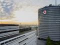 Das Hauptquartier von Vodafone Deutschland in Dsseldorf hat zum guten Ergebnis der Vodafone plc (weltweit) beigetragen