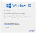 Wenn das neueste (regulre) Windows 10 und alle Updates installiert, sollte die Build-Nummer bei 19041.329 liegen. (Abfrage mit "winver")
