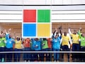 Ein Foto aus besseren Tagen: Angestellte im Microsoft Store New York