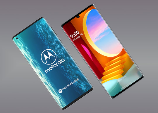 Motorola Edge und LG Velvet (r.)