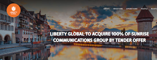 Das Unternehmen Liberty Global macht Ernst und hat den Kaufprospekt zum Erwerb von Sunrise verffentlicht