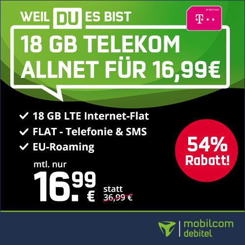 Der etwas teurere Aktions-Tarif im Telekom-Netz