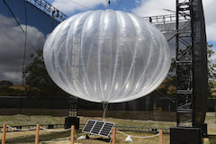 Ein Ballon vom Loon-Projekt zur Versorgung entlegener Gebiete mit Internet