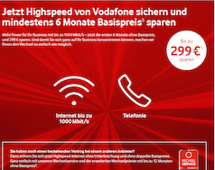 Vodafone mchte Geschftskunden mit 6-12 Monaten Grundpreisbefreiung ins eigene Netz locken.