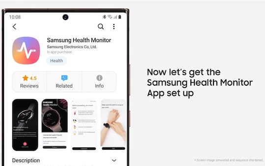 Die Samsung Health Monitor App