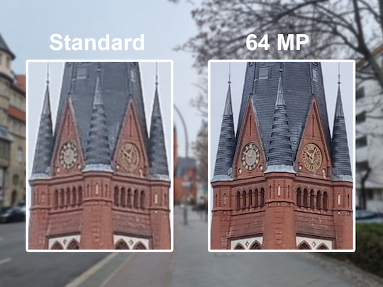 Standard- vs. 64-Megapixel-Modus