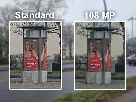 Standard-Modus vs. 108-Megapixel-Aufnahme