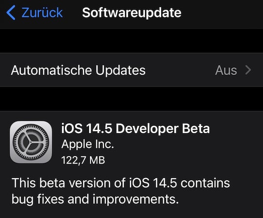 iOS 14.5 kann jetzt auch ffentlich getestet werden