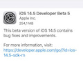 Von iOS (und iPadOS) wurde die Version 14.5 Beta 5 ausgerollt.