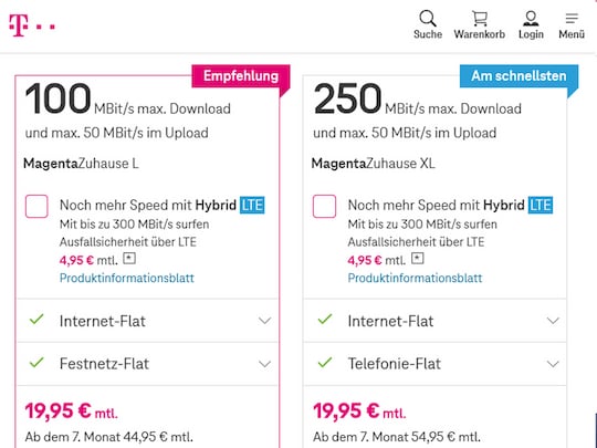 Telekom wertet Festnetz-Tarife auf