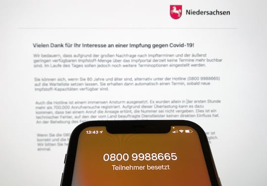 Die Impf-Hotline fr Niedersachsen