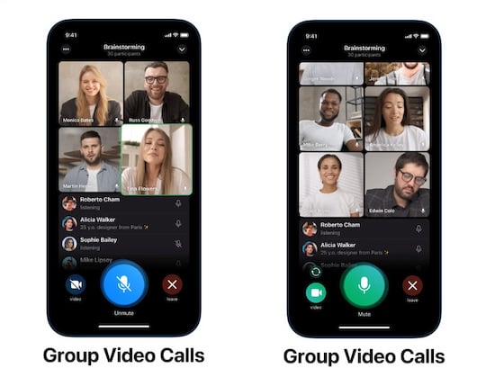 Telegram Gruppen-Videoanrufe auf dem Handy