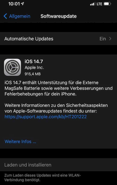 Die finale Version von iOS 14.7 ist da