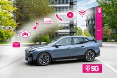 Der voll elektrische BMW iX kann mit 5G-Modul und eSIM wahlweise fr Telekom- oder Vodafone-eSIMs bestellt werden.