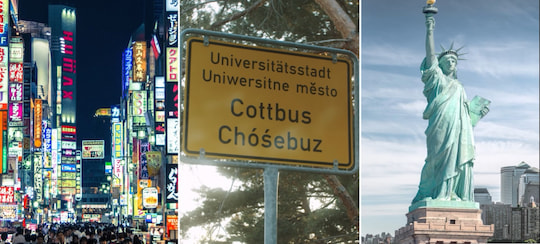 Die Universittsstatt Cottbus liegt zwischen New York und Tokio, genauer zwischen Berlin und Dresden