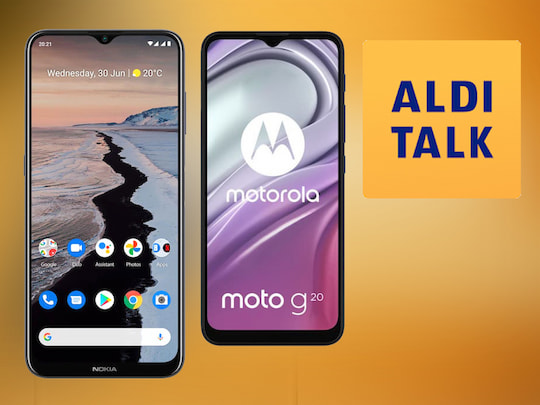Nokia G10 und Motorola moto G20 bei Aldi Talk im Angebot