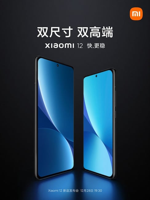 Teaser-Plakat: Xiaomi Mi 12 / 12 Pro