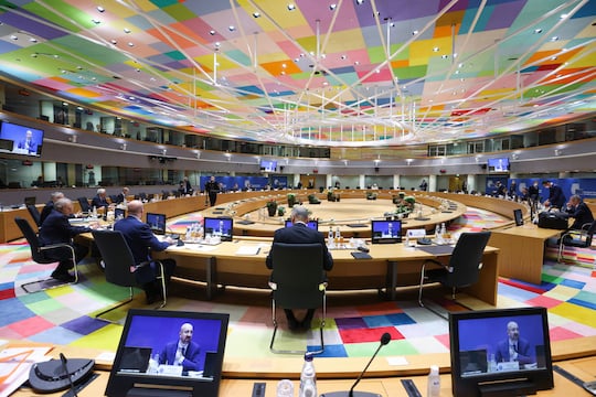 Der EU-Rechnungshof rgt den mangelhaften 5G-Netzausbau in Europa. Das Foto zeigt eine Sitzung des Europischen Rates in Brssel.